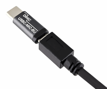 DINIC Adapter, USB C Stecker auf Micro  Buchse, 3 Stück Alu, space grey